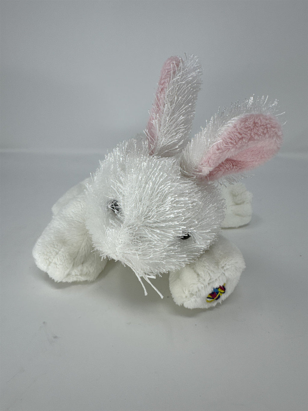 Webkinz Bunny Plush Ganz White Pink Easter Rabbit 8" No Code HM078