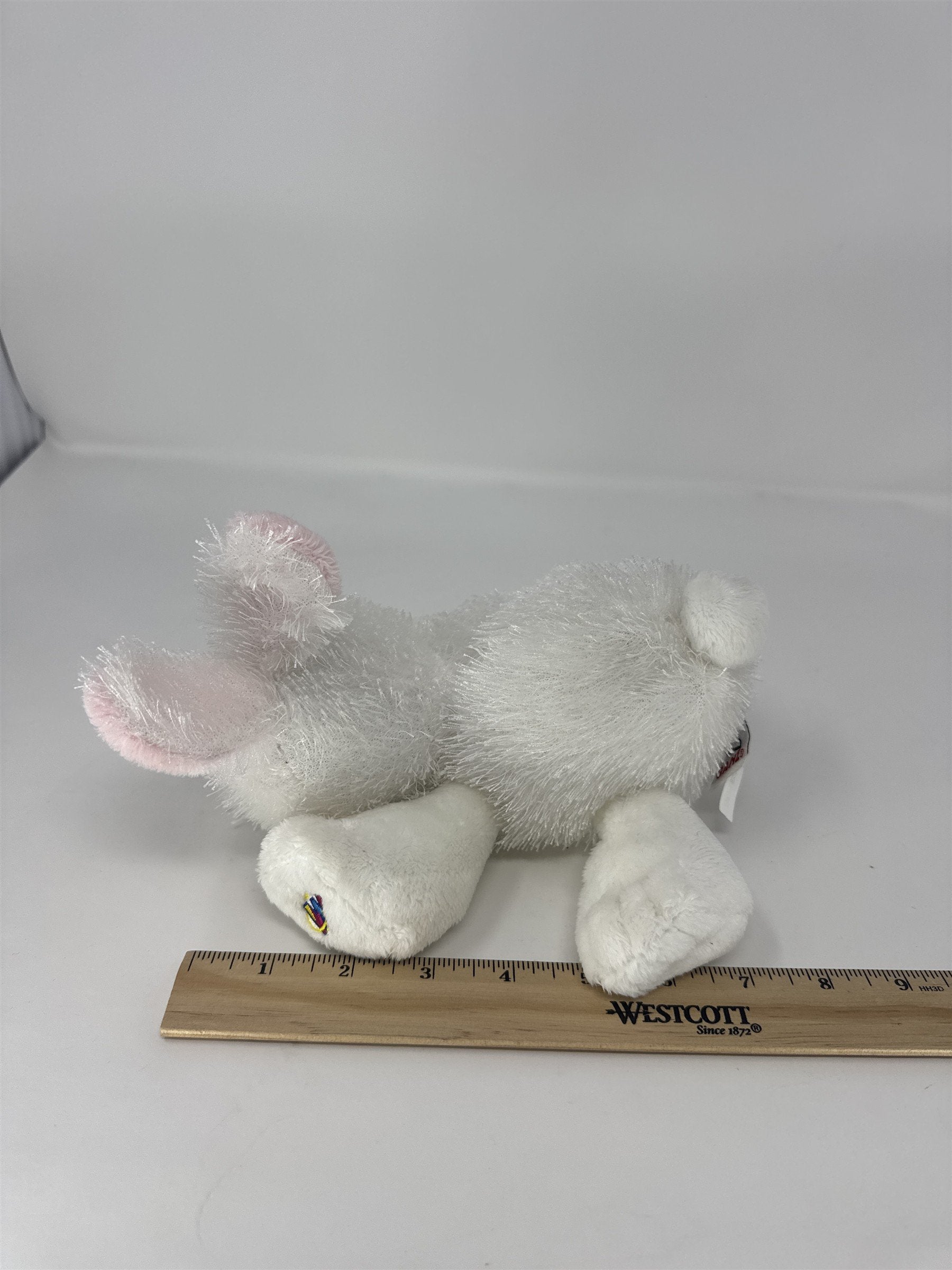 Webkinz Bunny Plush Ganz White Pink Easter Rabbit 8" No Code HM078