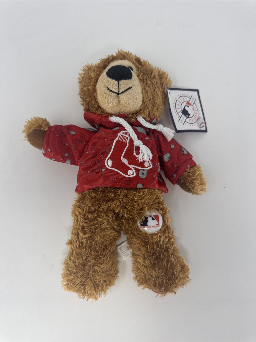 Boston Red Sox MLB Plush 9" Brown Teddy Bear Red Hoodie Licensed