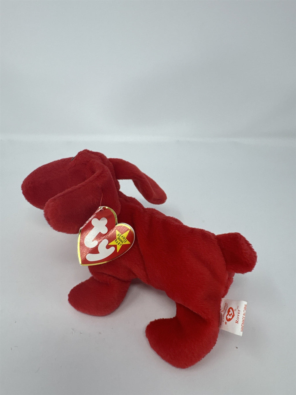 Ty Beanie Baby Rover Red Dog Plush 1996 Retired Vintage Soft Toy Heart Tag