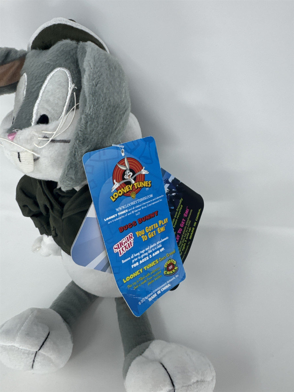 Looney Tunes Bugs Bunny Military Pilot Plush 15" Sugar Loaf Bomber Jacket