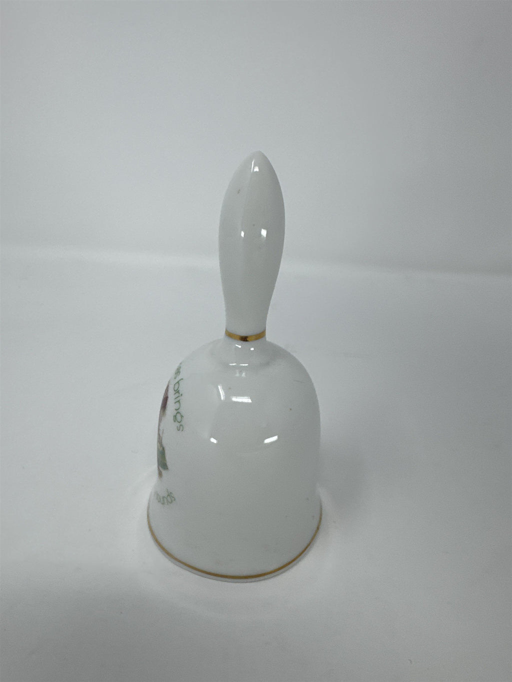 Vintage 1980 Christmas Keepsake Porcelain Bell WWA Inc. 5" Child Drummer Dog
