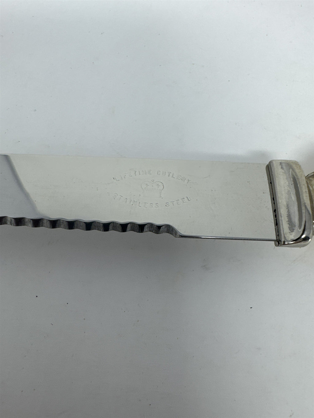 Lifetime Cutlery Steak Knife 8.5" Serrated Stainless Faux Stag Horn Handle