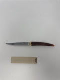 Lifetime Cutlery Steak Knife 8.5" Serrated Stainless Faux Stag Horn Worn Handled