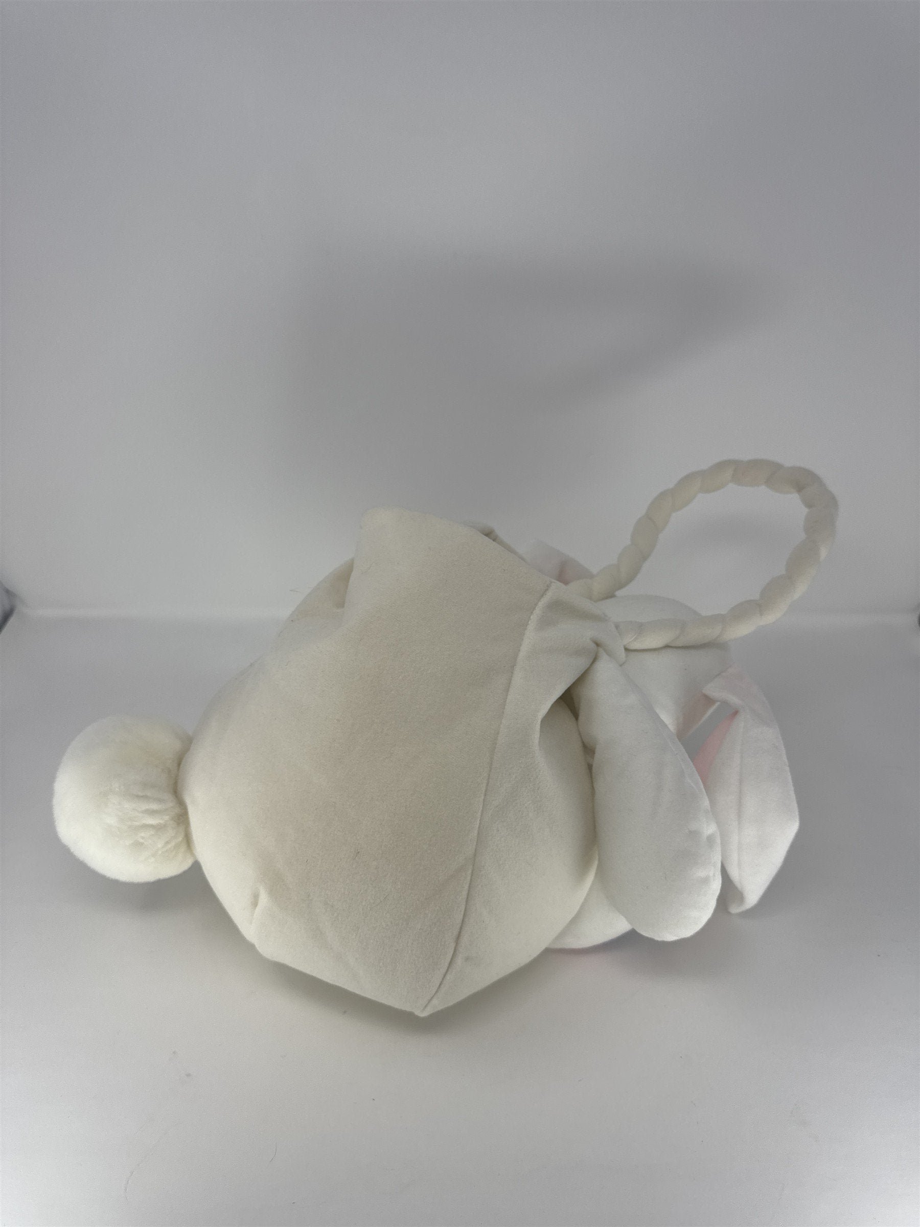 Hershey Kiss Easter Bunny Basket Plush White Rabbit Candy Pouch Tote Blue Flower