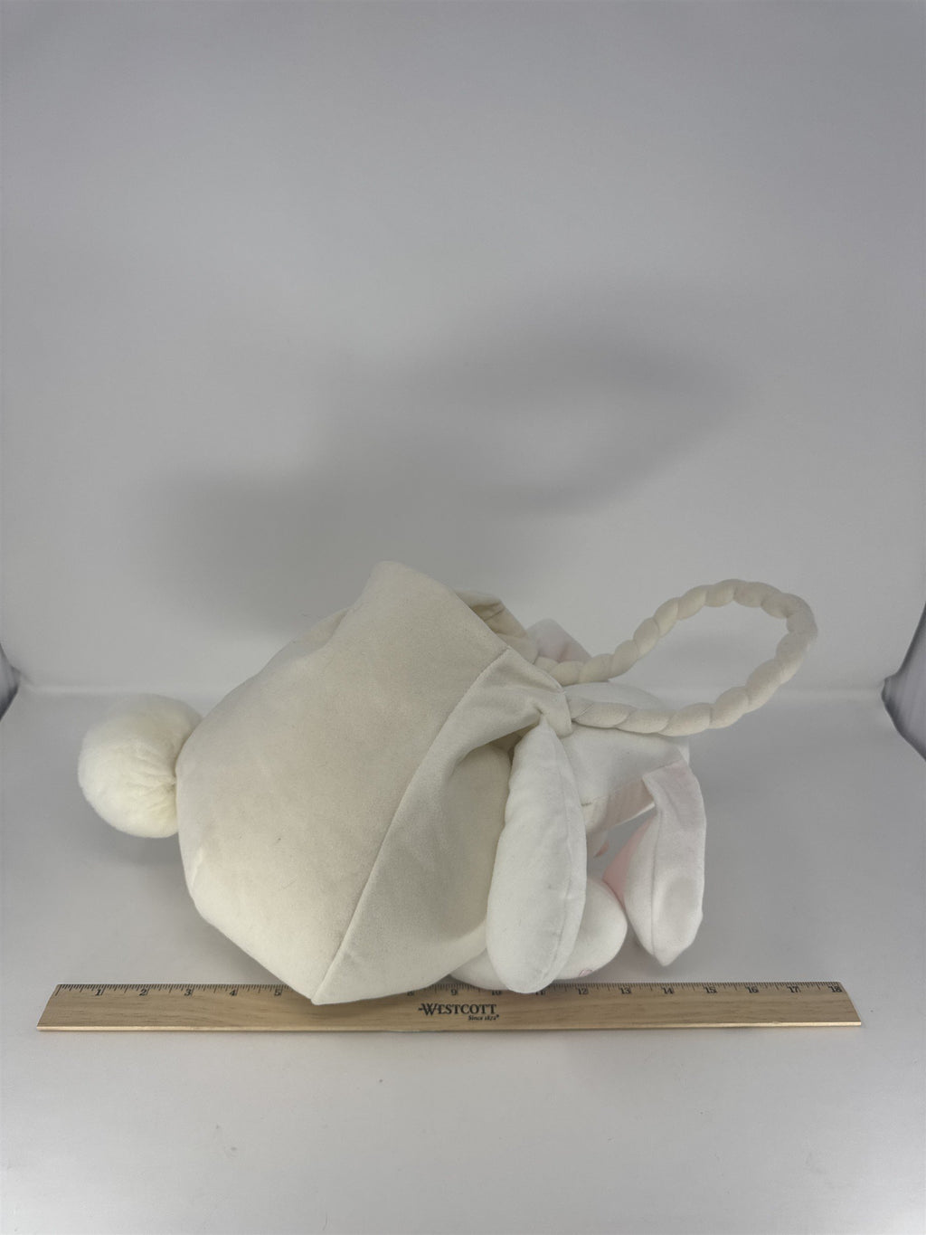 Hershey Kiss Easter Bunny Basket Plush White Rabbit Candy Pouch Tote Blue Flower