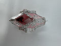 Vtg MCM Egg Carton Angel Diorama Ornament Pink Silver Glitter Handmade 4"