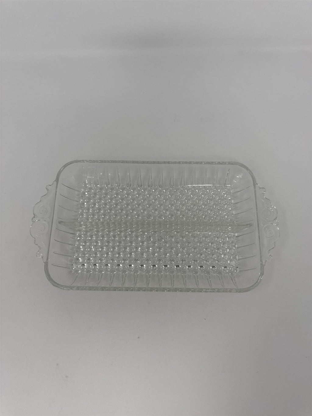 Vintage Anchor Hocking Wexford Clear Glass Divided Relish Dish Tray Hobnail