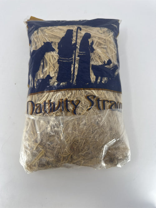 FloraCraft Nativity Straw 4oz Natural Barley Hay Manger Scene Harvest Decor NOS