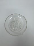 Vtg Clear Pressed Glass Berry Bowl Sunflower Floral Pattern Dessert Dish