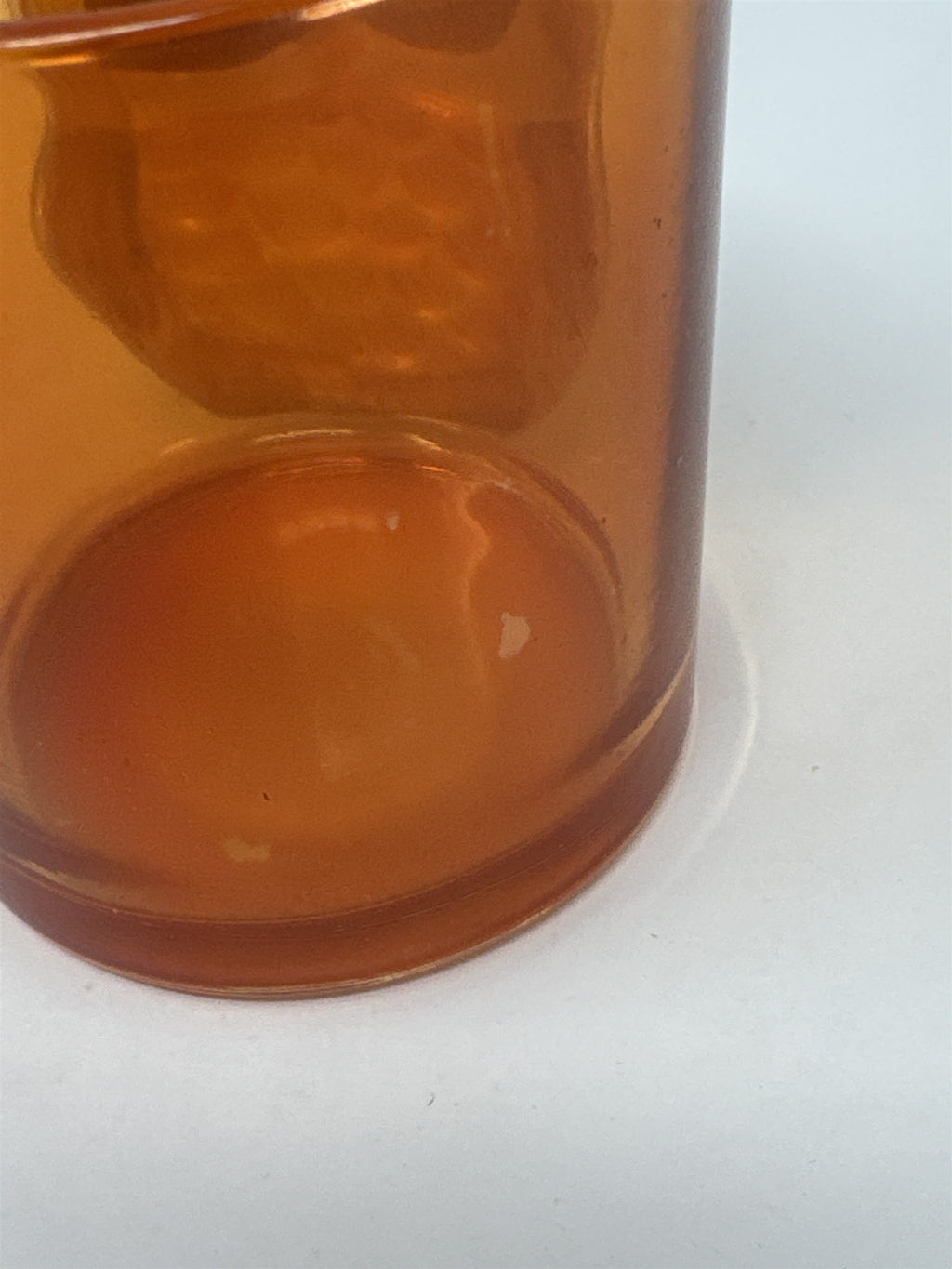 Vtg Orange Glass Owl Votive Candle Holder Raised 3D Textured Bird Fall Decor