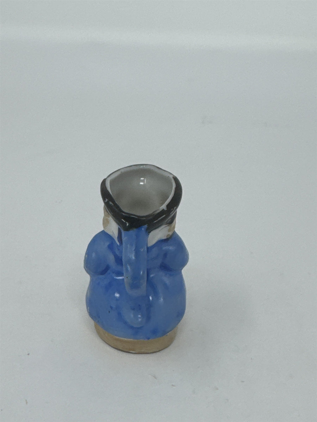 Vtg Miniature Colonial Man Pitcher Toothpick Holder Hand Painted Ceramic Japan