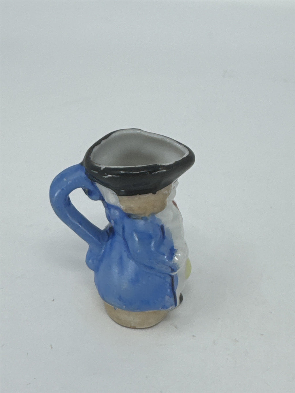 Vtg Miniature Colonial Man Pitcher Toothpick Holder Hand Painted Ceramic Japan