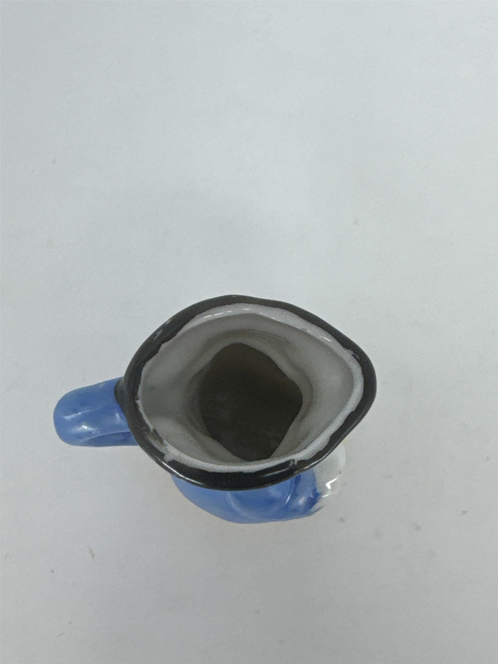 Vtg Miniature Colonial Man Pitcher Toothpick Holder Hand Painted Ceramic Japan