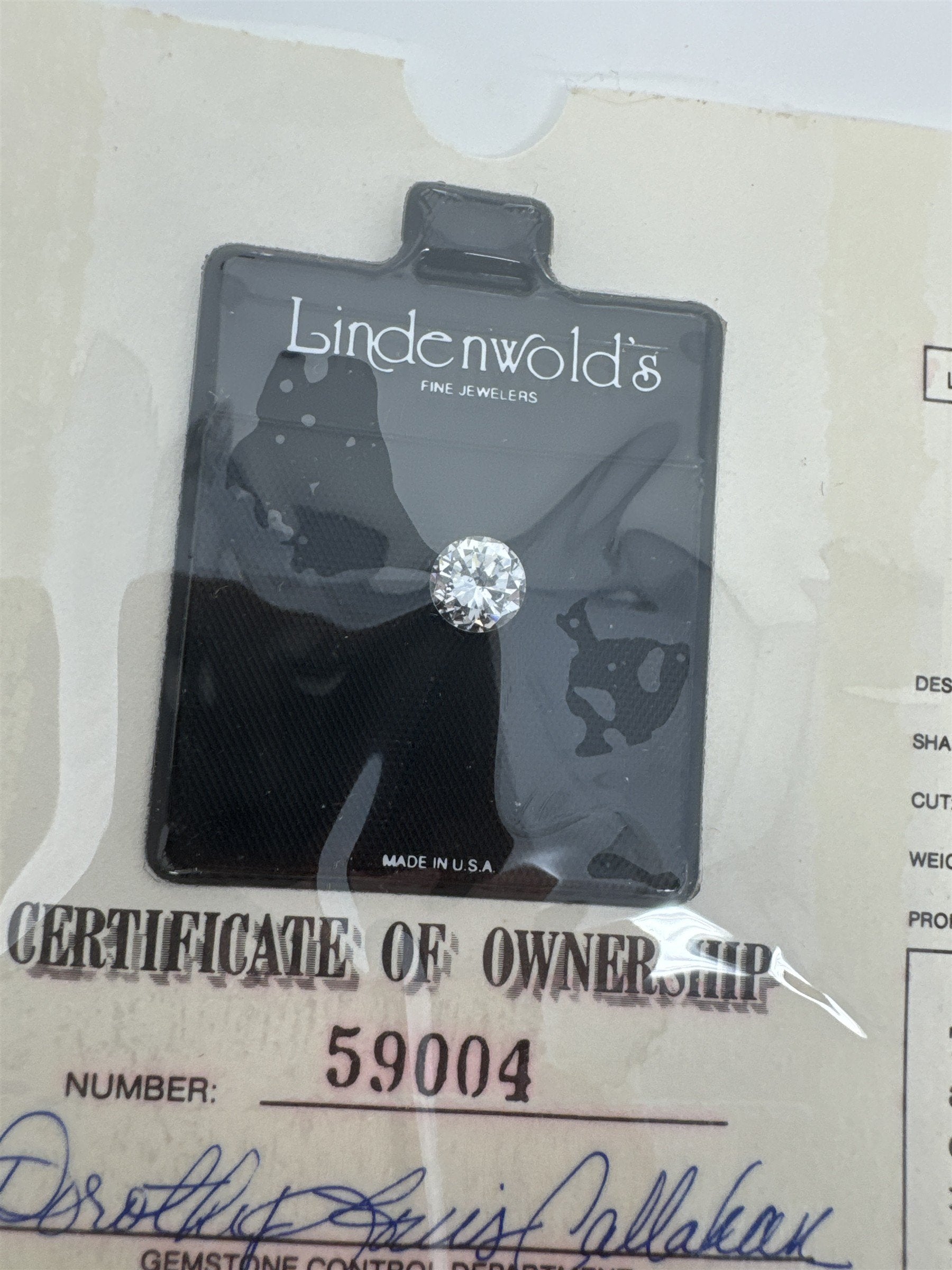 Lot 10 Lindenwold Fine Jewelers Cubic Zirconia Loose Stones CZ Certificates Box