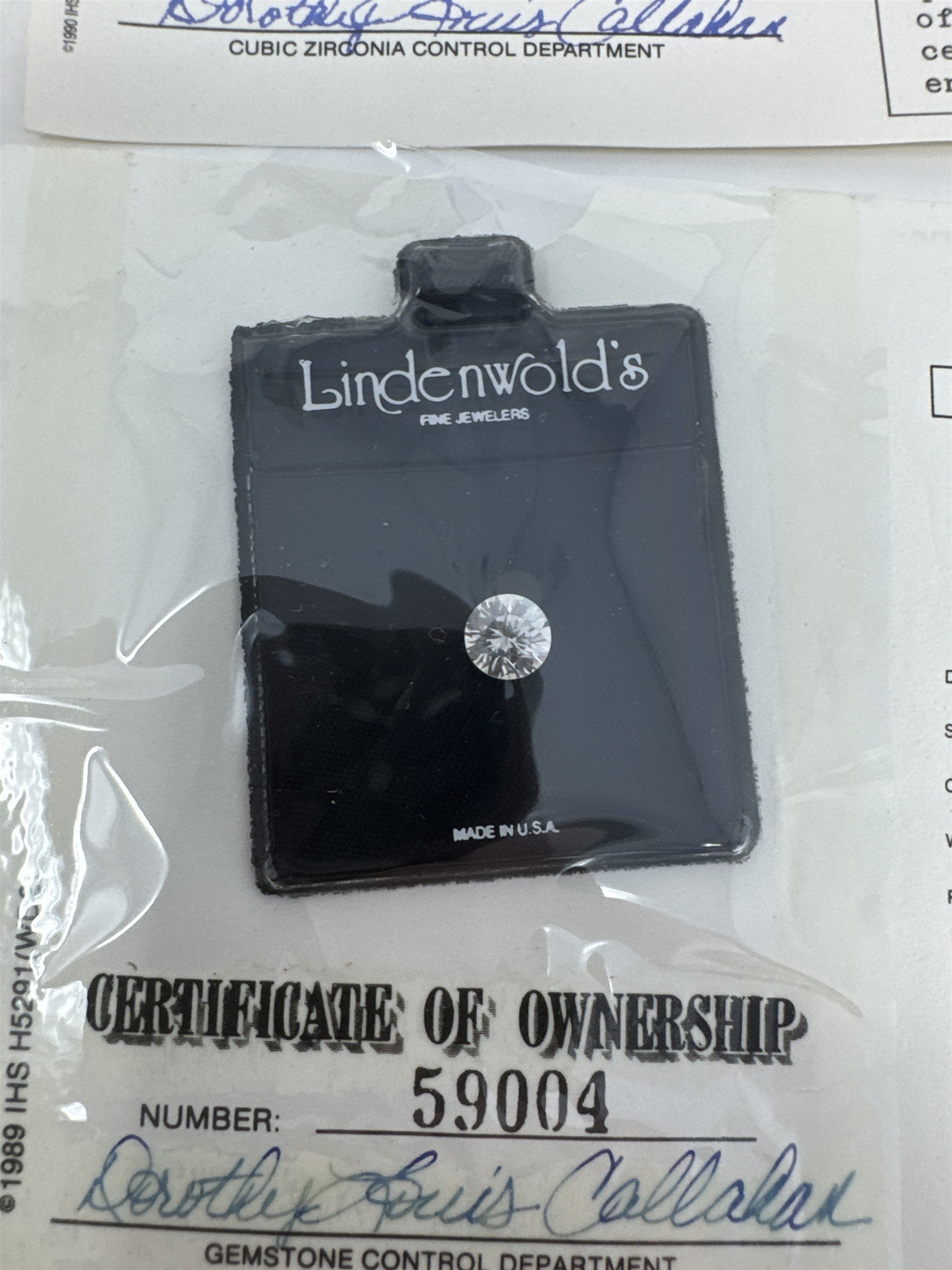 Lot 10 Lindenwold Fine Jewelers Cubic Zirconia Loose Stones CZ Certificates Box