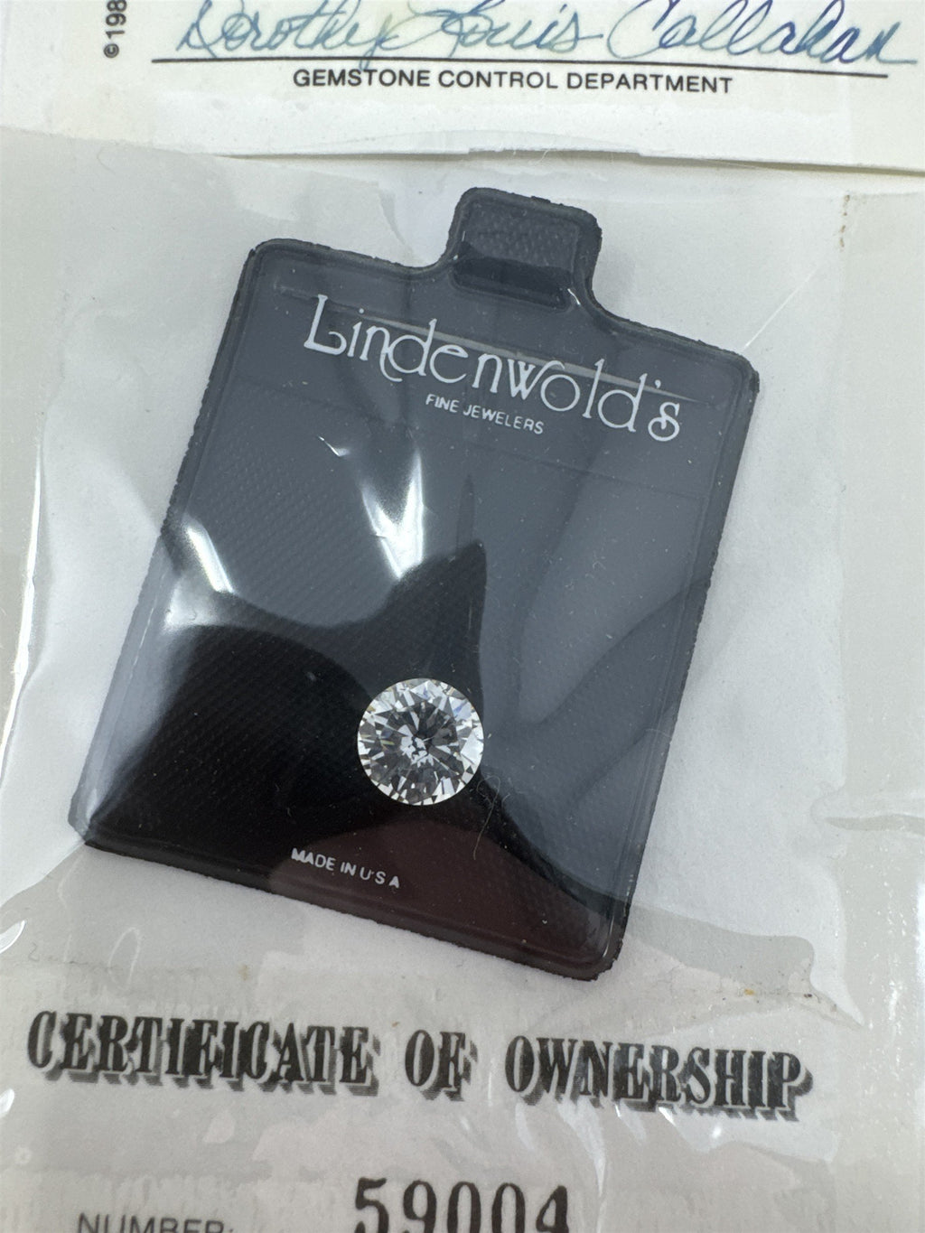Lot 10 Lindenwold Fine Jewelers Cubic Zirconia Loose Stones CZ Certificates Box
