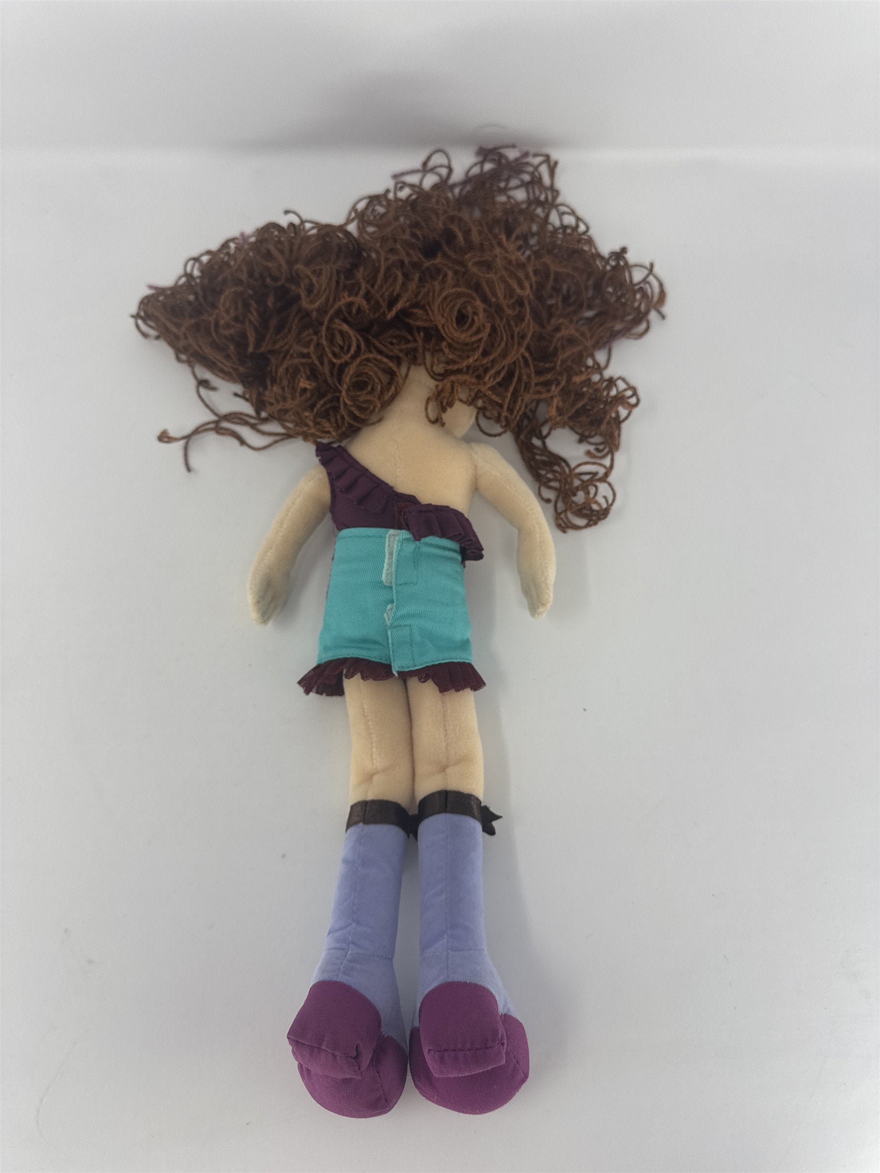Manhattan Toy Groovy Girls Doll 13" Plush Yarn Hair Brown Teal Purple Dress VTG
