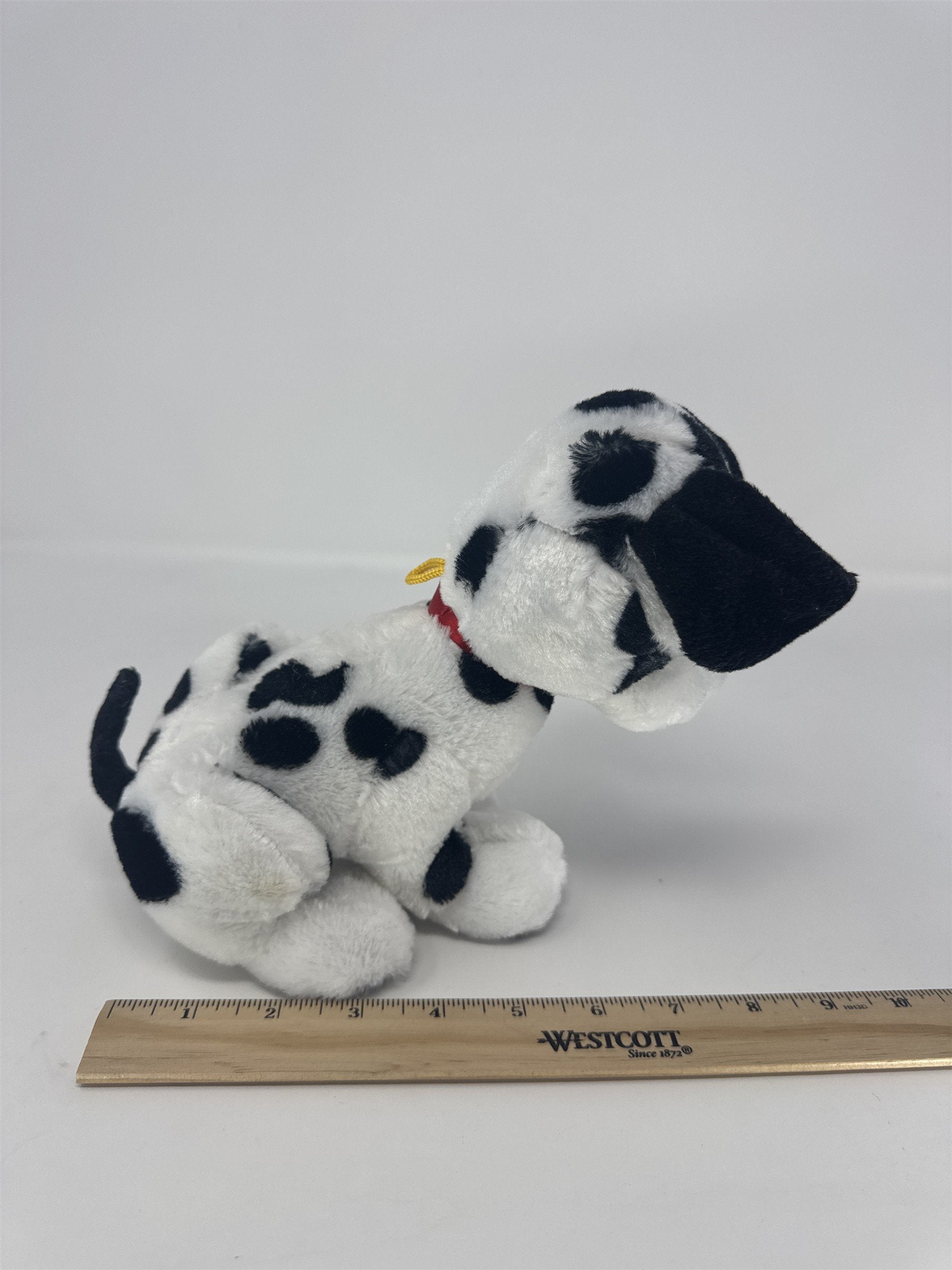 Classic Toy Co Dalmatian Plush 9" Stuffed Animal Dog Black White Red Collar