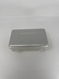 Vintage Silver Plastic Pencil Box Hard Shell School Supplies Art Case Desk