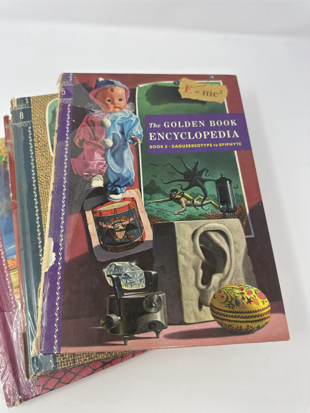 Vintage 1959 The Golden Book Encyclopedia Mixed Lot Volumes 4 5 8 9 10 Retro