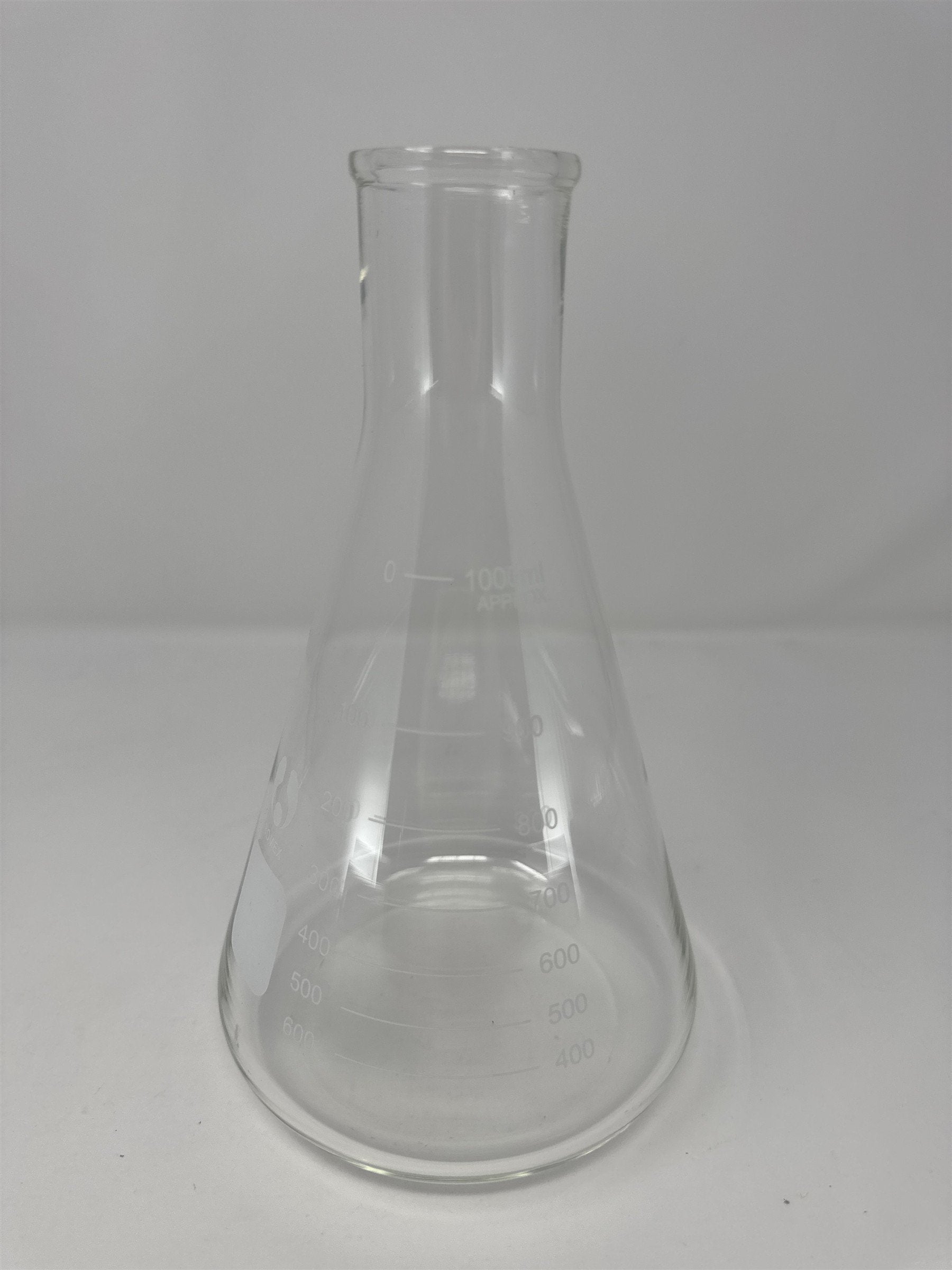 Bomex 1000ml Erlenmeyer Flask Narrow Mouth GG-17 Borosilicate Glass Lab Science
