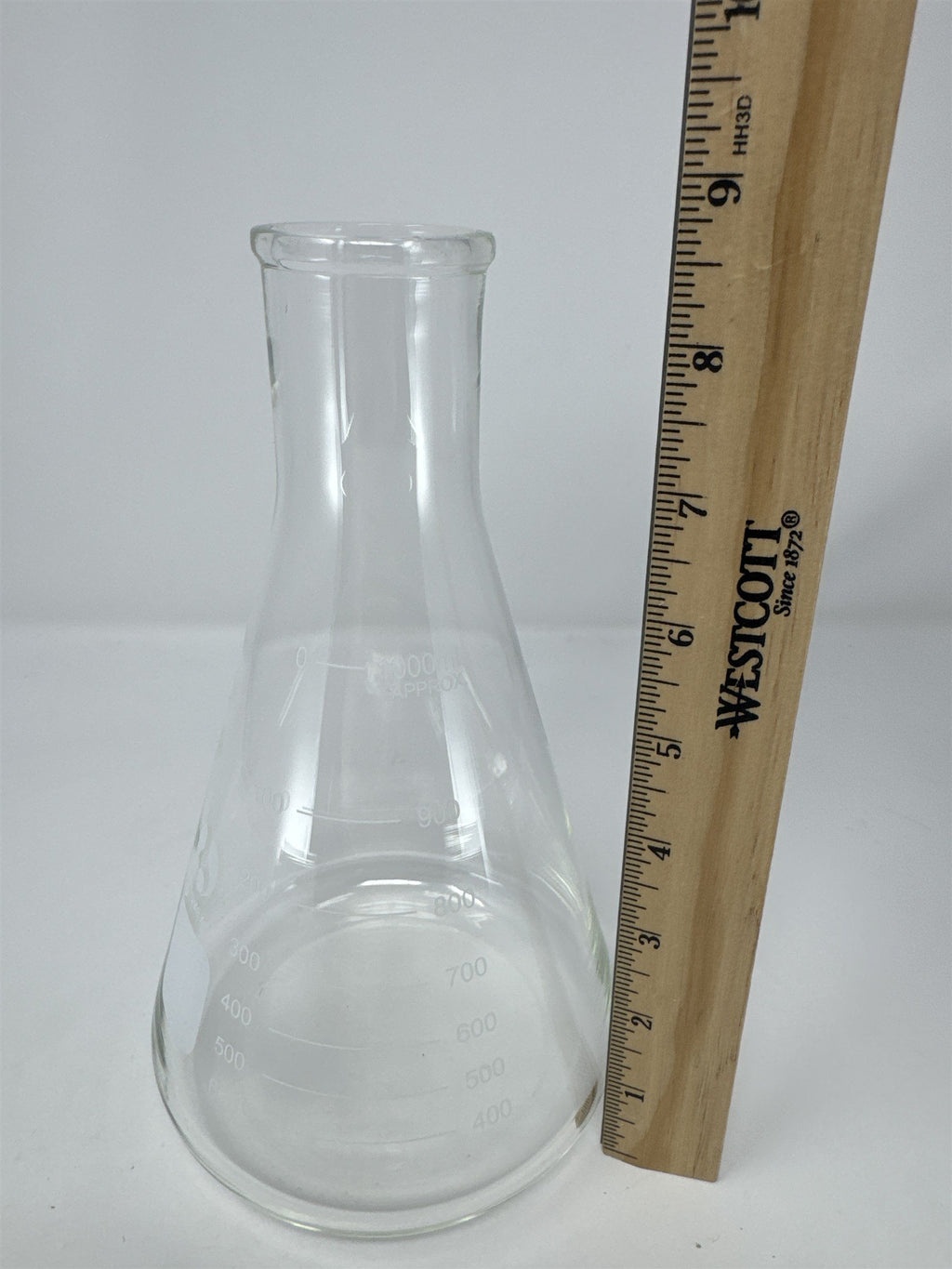 Bomex 1000ml Erlenmeyer Flask Narrow Mouth GG-17 Borosilicate Glass Lab Science