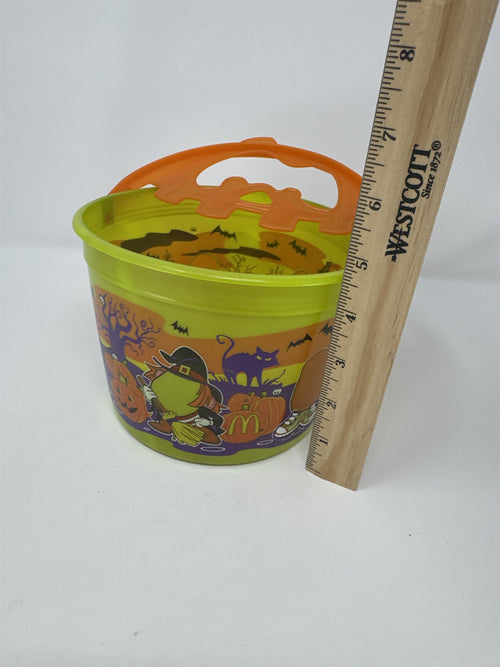 2010 McDonalds Halloween Happy Meal Pail Mr. Potato Head Green Bucket Toy