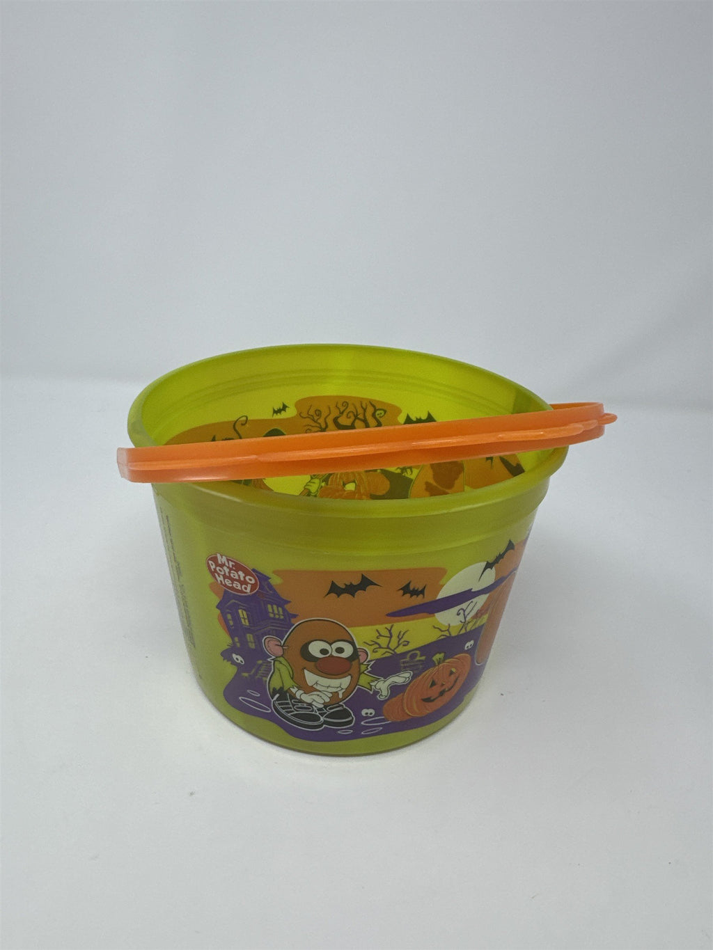 2010 McDonalds Halloween Happy Meal Pail Mr. Potato Head Green Bucket Toy