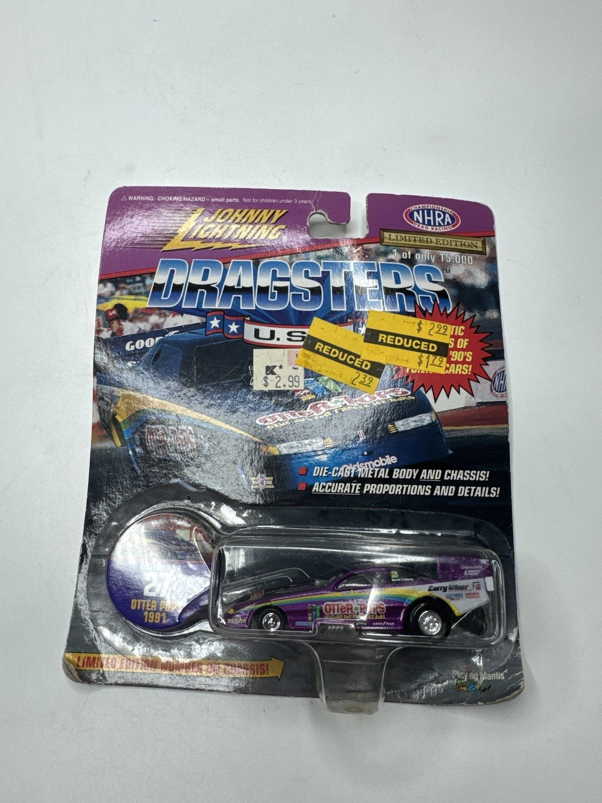 Vintage Johnny Lightning Dragsters Otter Pops NHRA Funny Car Die Cast 1997 1:64