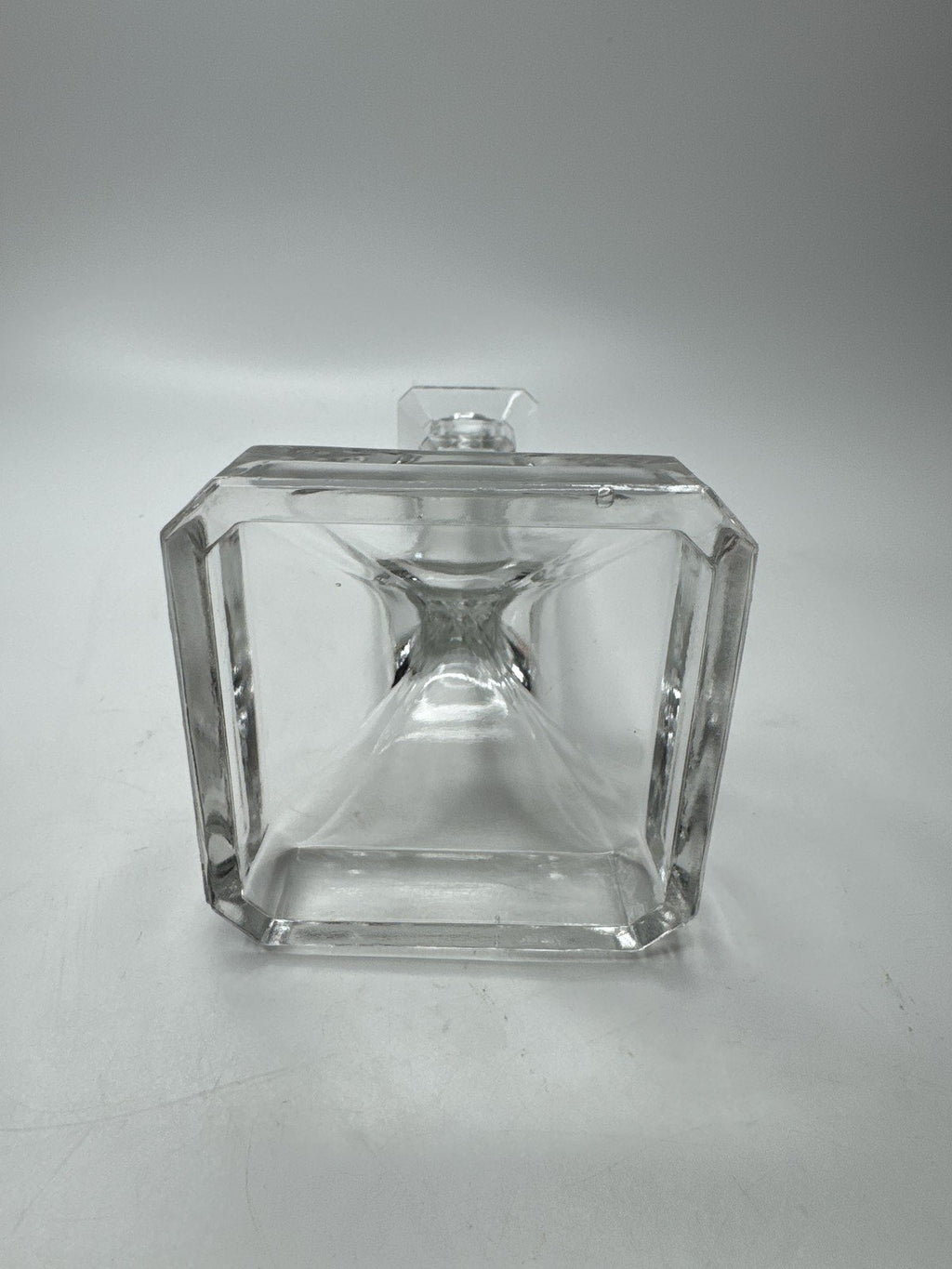 Crystal Glass Candlestick Holder Clear Square Base Elegant Table Decor