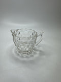 Vintage Indiana Glass Creamer Pitcher Cubist Diamond Block Pattern