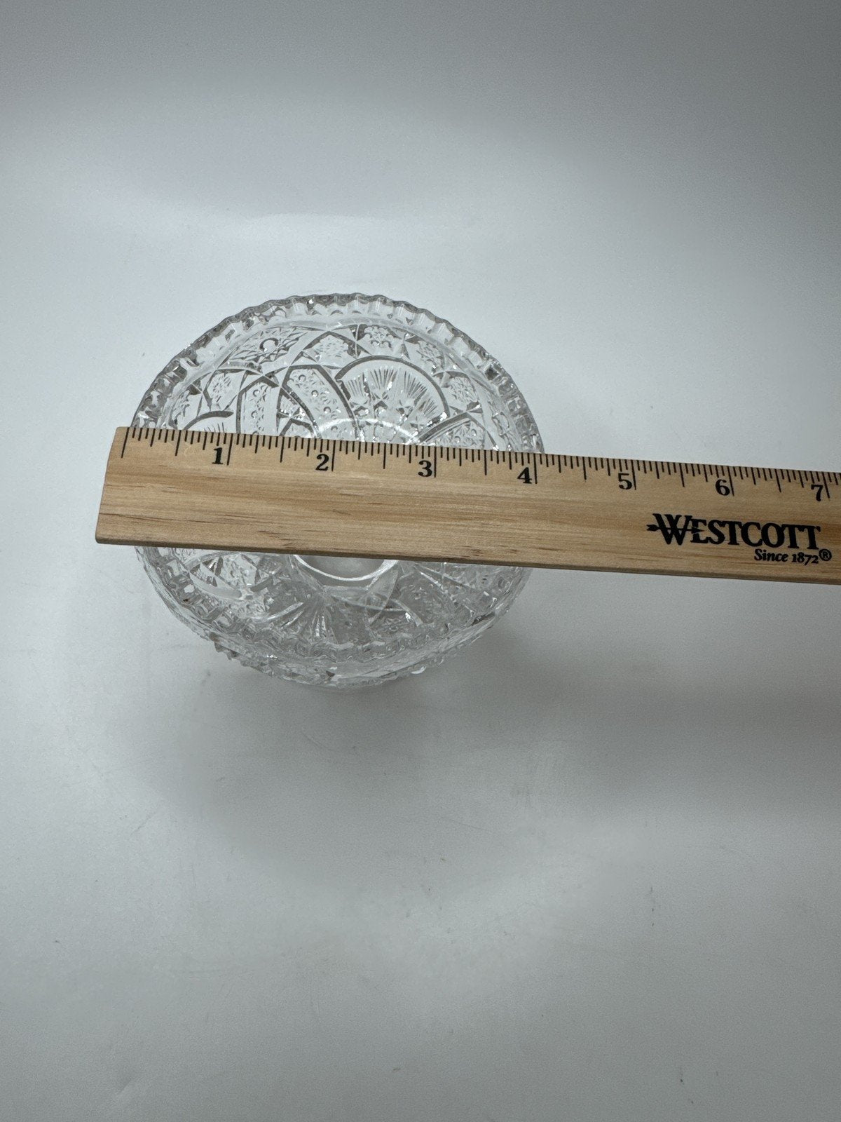 Vintage Pressed Glass Pedestal Bowl Cut Crystal Footed Candy Dish Decor